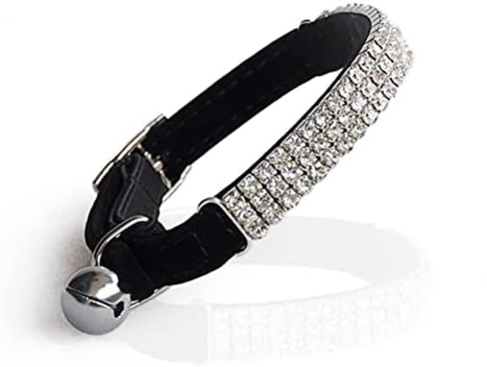 Collar De Cuero PU con Diamantes De Imitación para Gatos, Cómodo, Ajustable, De Terciopelo Suave, Acolchado, para Cachorros Y Gatitos, para Perros Pequeños,Constructive23