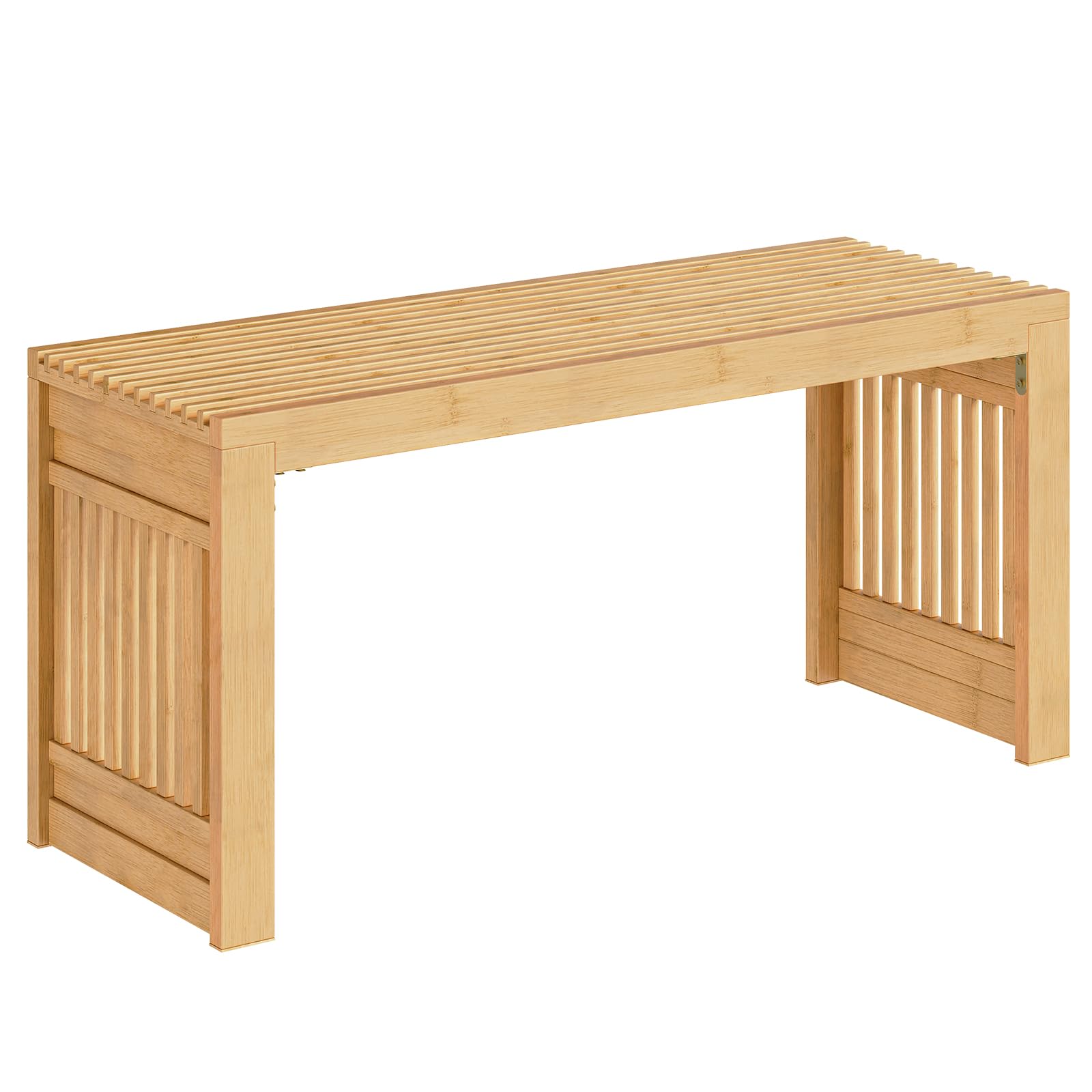 HOOBRO Banc de Salle à Manger en Bambou, Entrée 90 cm, Tabouret de Cuisine pour 2 Personnes, Banc à Chaussures, pour Salle à Manger, Entrée, Chambre, Couleur Bambou EYL16CD01