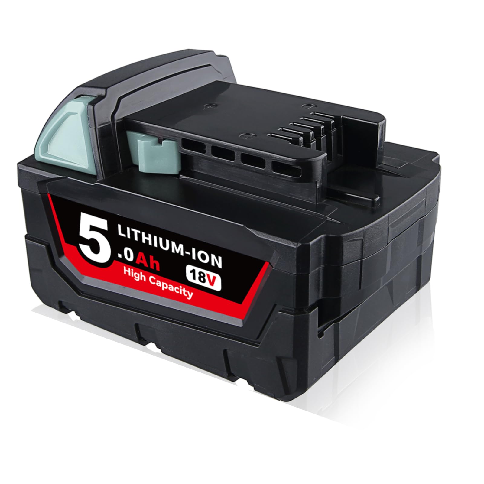 5.0Ah High Output 18V MAX Lithium-ion Replacement Battery Compatible with Milwaukee Battery 48-11-1850 48-11-1852 48-11-1850R 48-11-1820 48-11-1840 Cordless Power