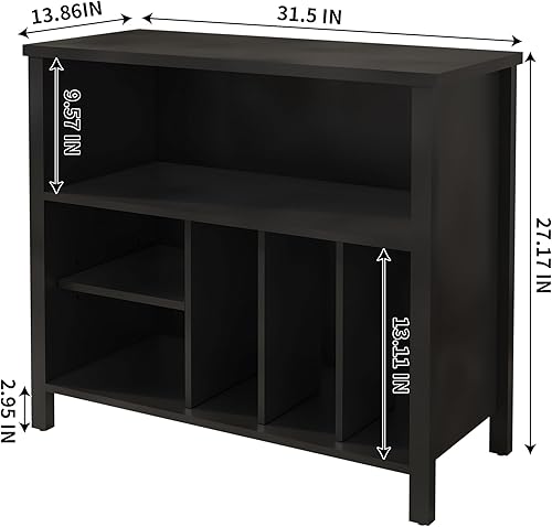 Miniatura 3 de Soporte para tocadiscos, gabinete de almacenamiento de discos de vinilo de mediados de siglo, soporte para tocadiscos de 3 niveles, soporte para