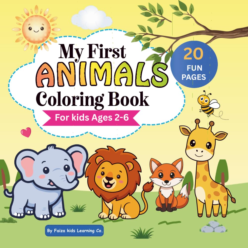 My First Coloring Book: Animals: Fun and Easy Animal Coloring Pages for Kids Ages 2–6