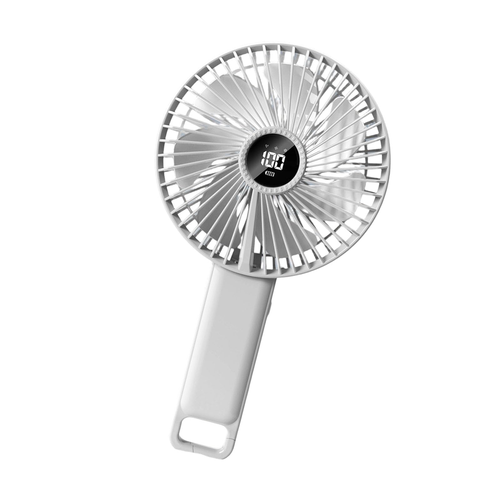 Tsophreniq 6 Inch Rechargeable Handheld Fan with 5 Preferences and Foldable Hook for Outdoor Camping Work Travel Type C Charging Fan