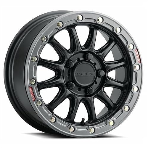 Miniatura 2 de Bundle - 9 Items Raceline Alpha 15" Wheels Bk +53mm 33" Crawler XR Tires 5x4.5 Bolt Pattern 12mmx1.5 Lug Kit