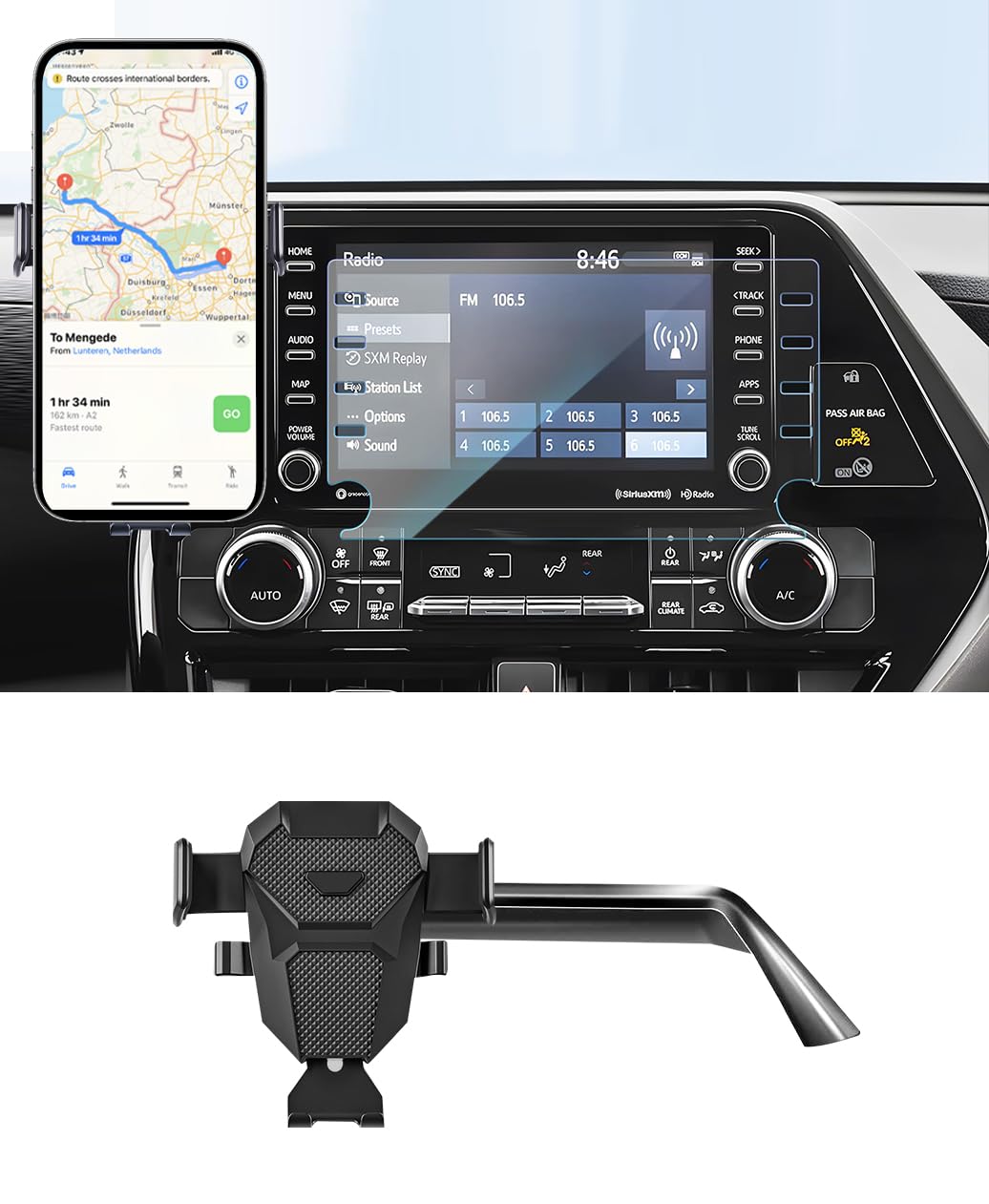 KEPHTH Highlander Dash Phone Holder (8-inch)