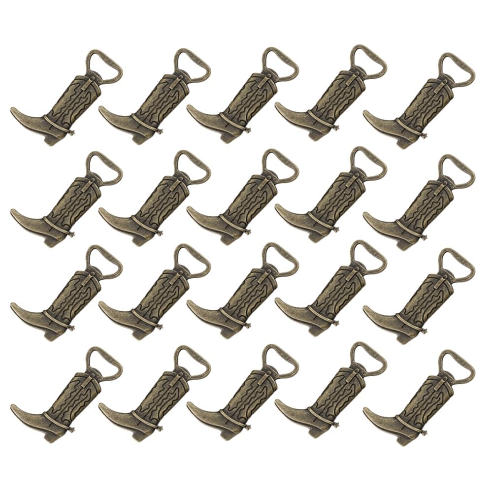 CTRLZS Pack of 20 Cowboy Boot Bottle Openers, Wedding Gifts Vintage Beer Bottle Openers, Wedding Favors,Old Cyan