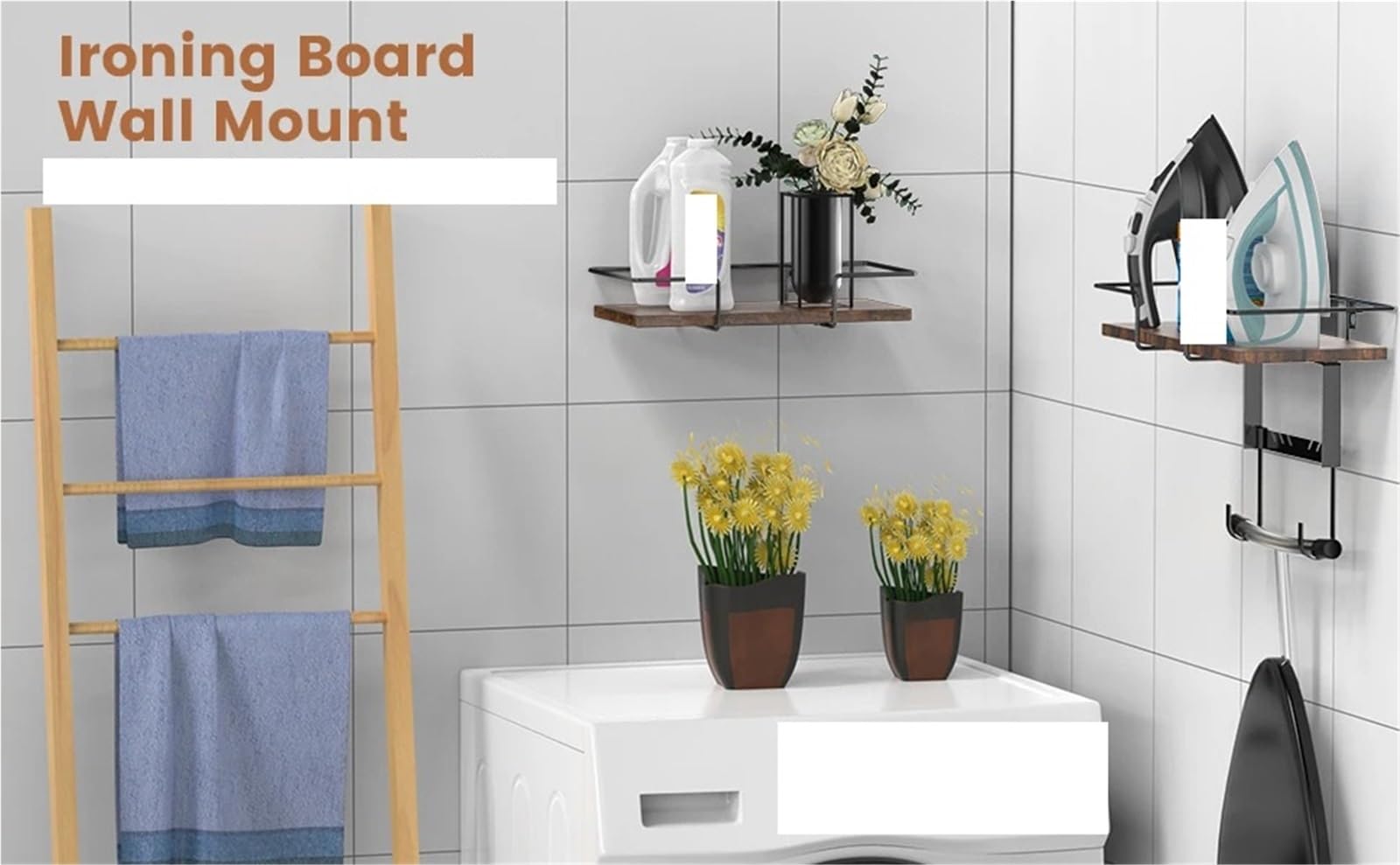 Bügelbrett-Aufhänger, Wandhalterung, Bügelbrett-Halterung, Wäschezimmer-Rack, Heim-Bügelbrett-Halter Für Schrank