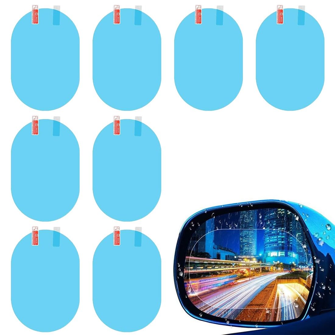 Coprimirino Per Auto Universale - 2 Pezzi In ABS Con Adesivo 3M, Anti-pioggia E Sole - Foto 2