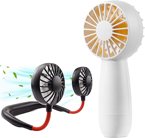 RJVW Mini ventilador de mano portátil ventilador personal USB pequeño de 4800 mAh 8-25 tiempos de trabajo ventilador de viaje de mano recargable de