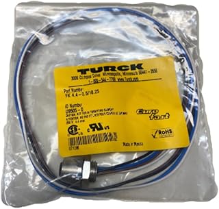 AVLIS-CO FK 4.4-0.5/18.25 Cordset, 1/4-18NPT Panel-Mount M12 Female to Cut-end, 4 cond, 0.5 Meters