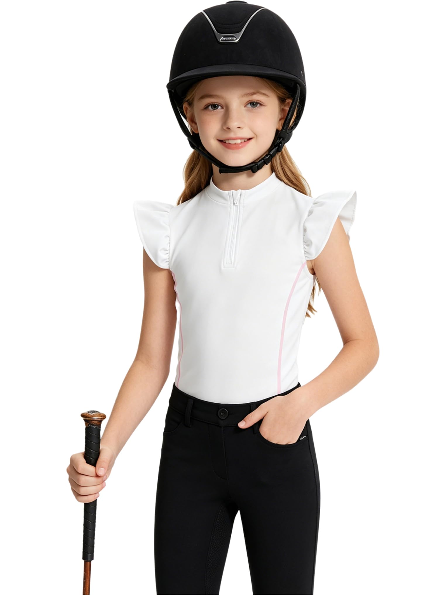 Kaerm Tshirt Bambina Camicetta Cavalcare Bambini Maglia Equitazione Atletica Maglietta Pancia di Fuori Maglietta Ballerina Campeggio