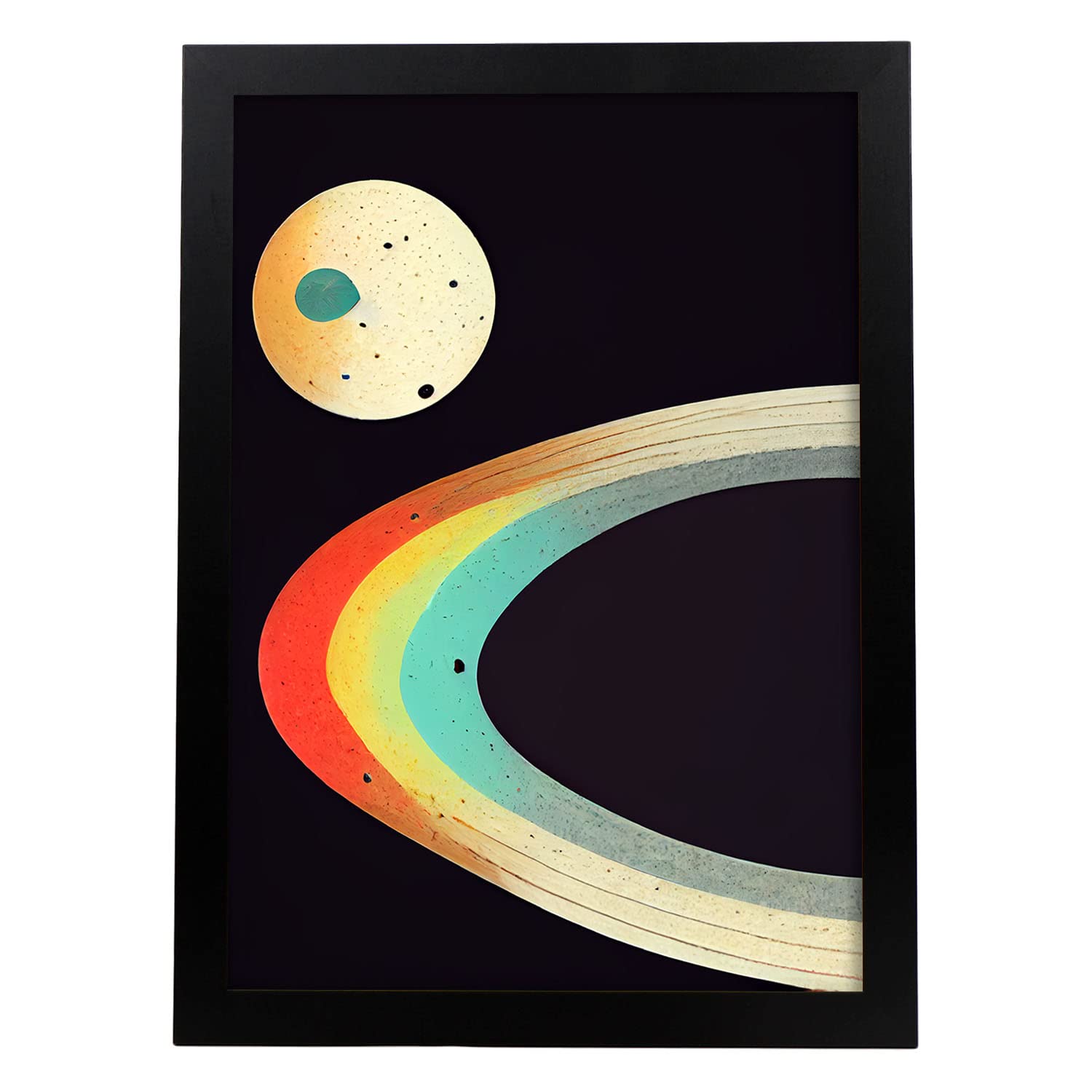 Nacnic Meteoric in Abtract Art Style. Modern Full Color Artistic Galaxy Illustrations for Interior Design and Decoration. Size A4