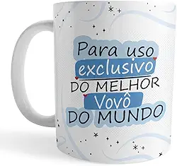Caneca Xicara Melhor Vovô do Mundo Uso Exclusivo Vovô
