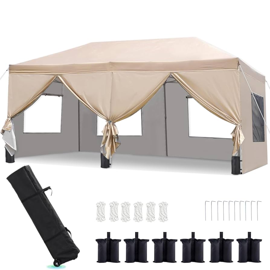 Calturben 3m x 6m ライトグレー タープ Amazon | Caliturben タープテント 3m 6m ワンタッチ 大型タープ