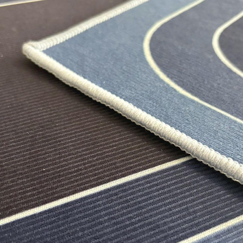 Image of HomeCloud Rectangular Kitchen Mat | Anti-Slip, Soft, Washable, Printed Designs for Floor, Kitchen & Room (6mm Thick) Pack of 2 Contain (1 Large (41 X 122 Cm) 1 Small 41 X 61 Cm) (Sweet Home Blue)