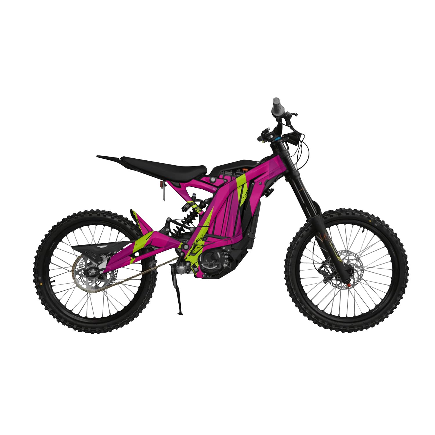 Surron Light Bee Graphics Kit Wrap - Grunge Magenta - Sur-Ron Skin - Premium 3M Vinyl Protective Wrap Decal Cover - Easy to Apply | Crafted in The USA by MightySkins