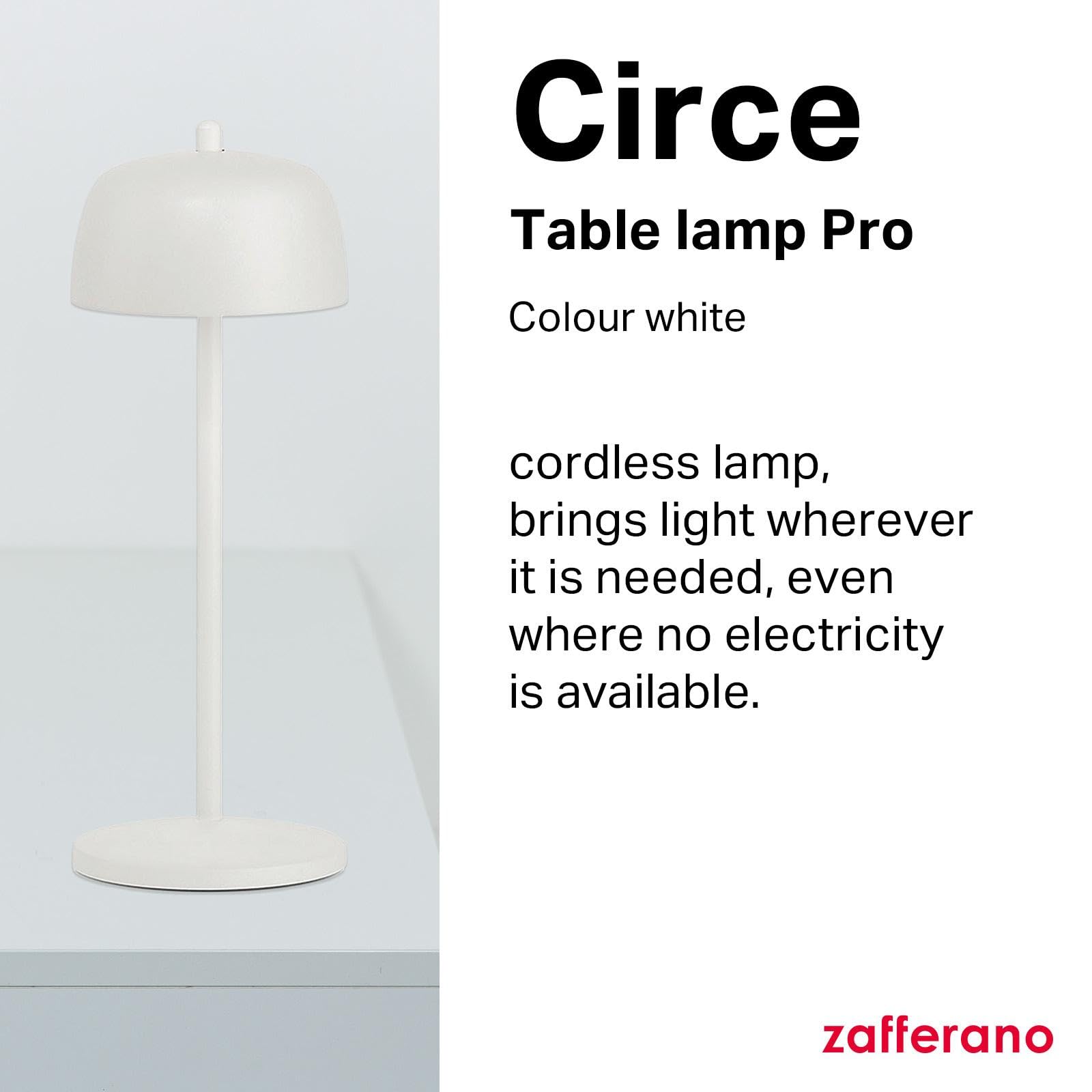 Zafferano, Circe Lamp, Cordless Rechargeable Table Lamp with Manual Control, Suitable for Indoor and Outdoor Use Dimmable - Image 2