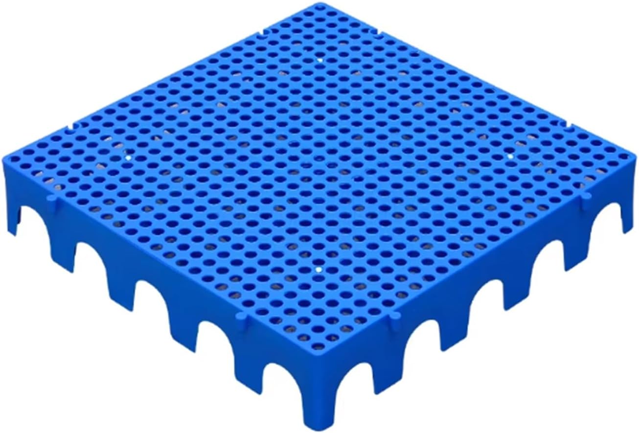 Plastic Pallet, Cold Warehouse Shipping Grid Pads, Supermarket Nonslip Storage Platform for Kitchen Factory Garage, Easy to Stack(Blue)