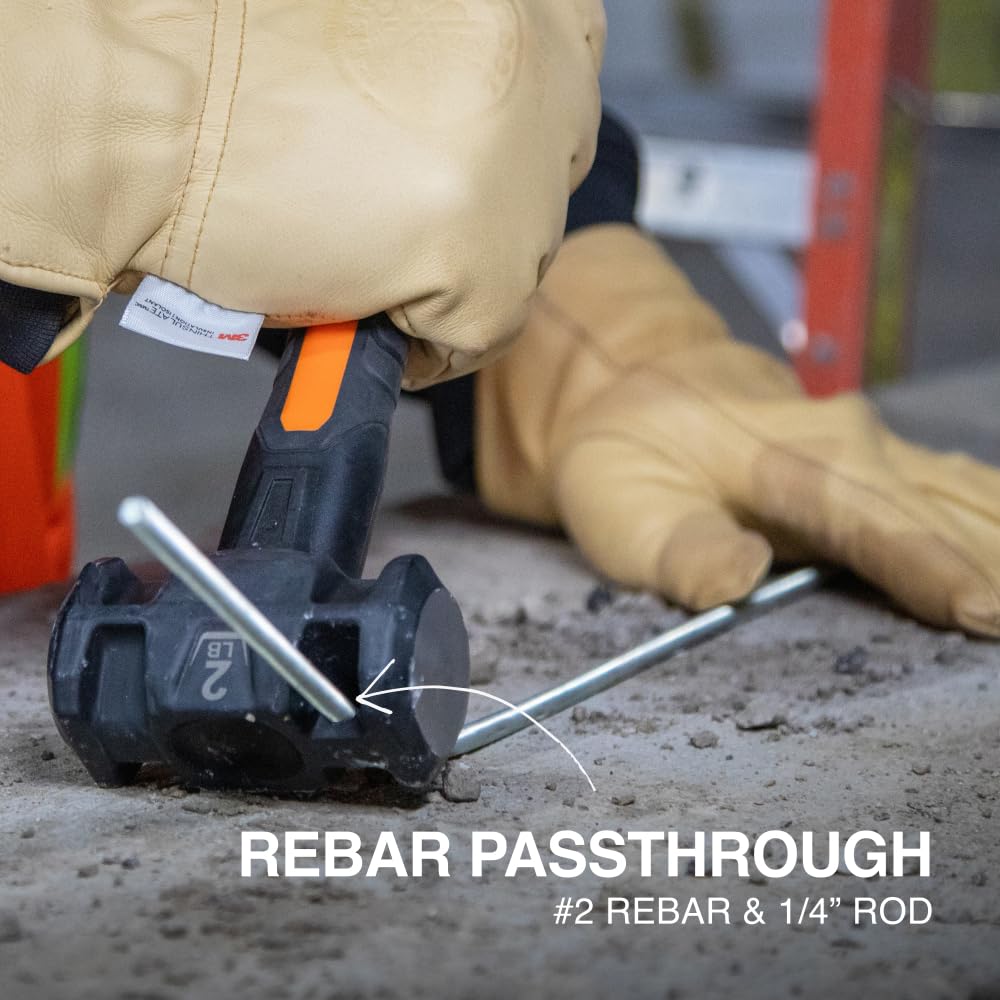 Klein Tools H80692 Mazza da 0,9 kg con manico in fibra di vetro, design resistente agli urti per colpire e demolire, include foro per cordino