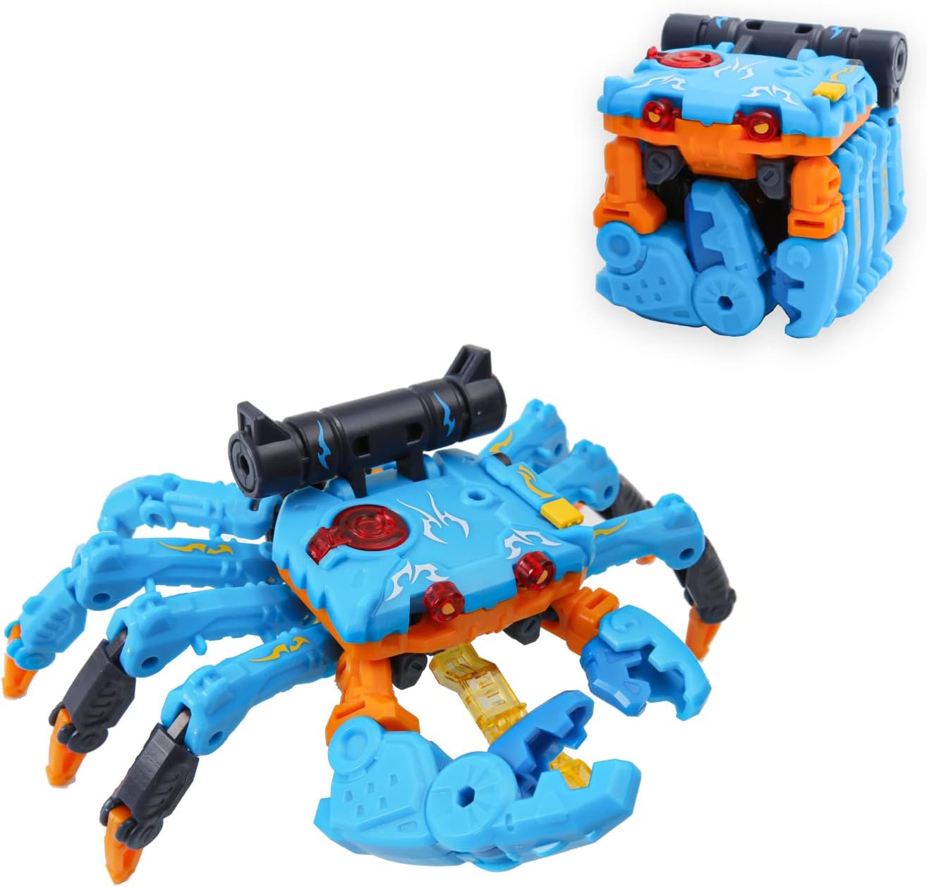52TOYS Beastbox Blue Crab Deformation Toys Action Figures, Collectible Converting Toys All in One Design Deforms in Animal Mecha and Cube, Great Birthday Party Gift for Kids, Teens and Adults