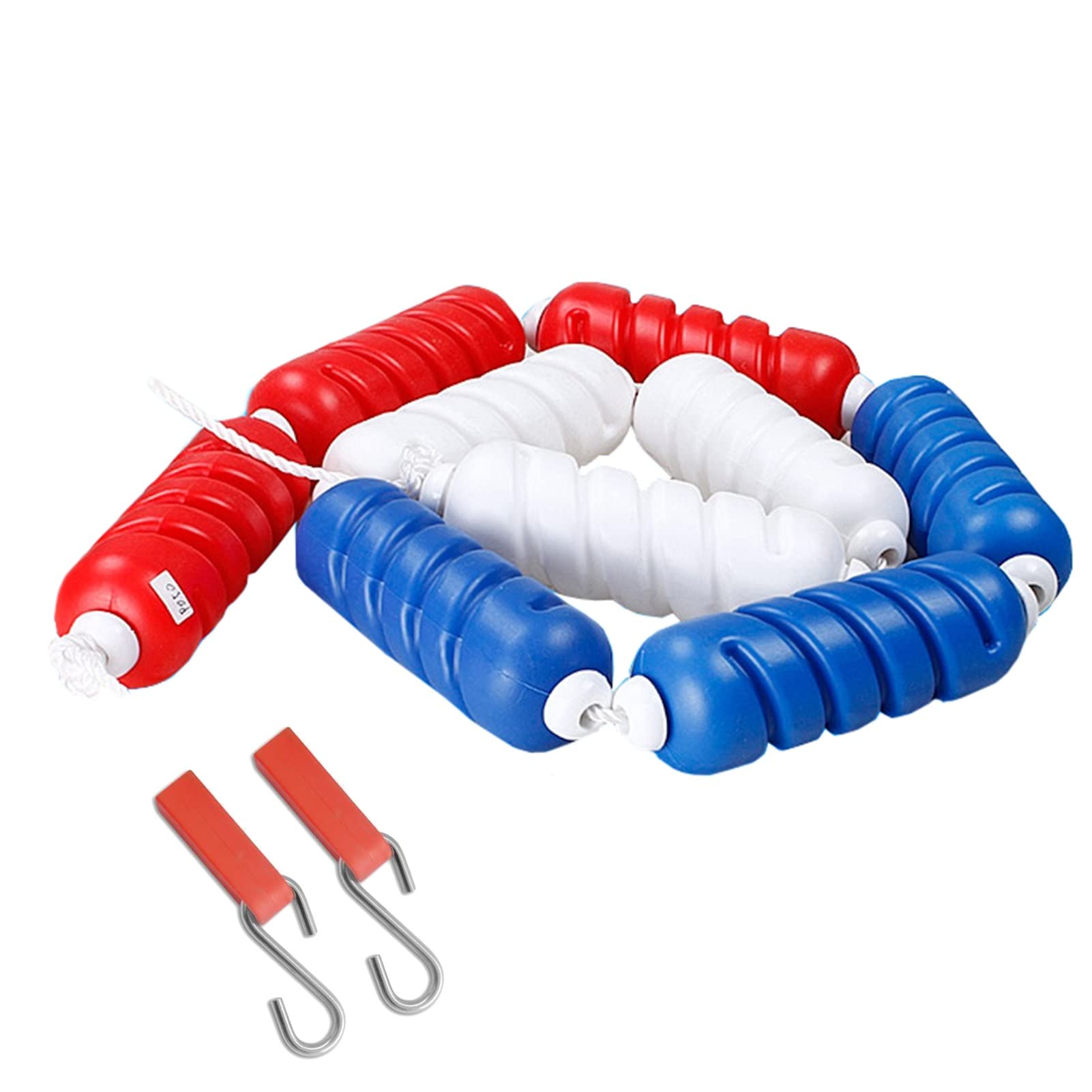 Schwimmbad-Sicherheitsseil, Schwimmleine, Trennseil, schwimmendes Trennseil for Schwimmbäder, 1 m – 10 m Pool-Sicherheitsbojenleine mit Haken, for Unterteilen von Schwimmbahnen oder for Abtrenne