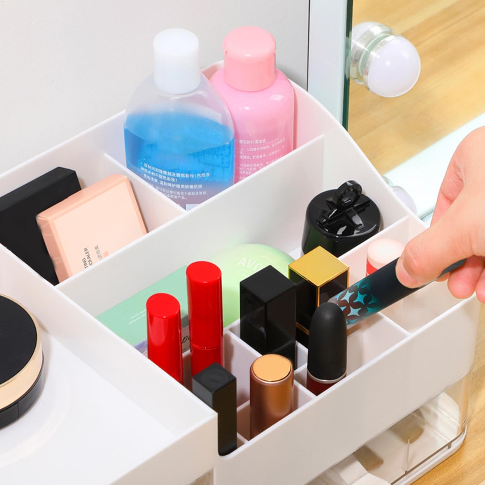 Make -up -Organizer mit Schubladen, Kosmetik -Display -Hülle Vielseitiger