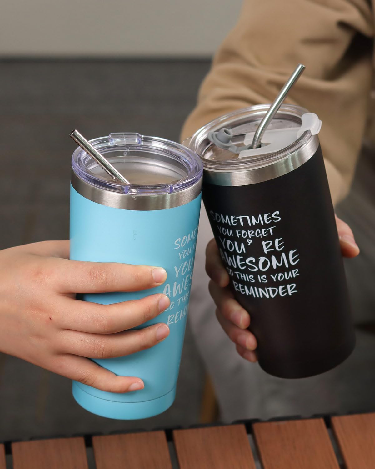 Sivaphe Inspirational Gifts for Men or Women- Stainless Steel Coffee Mug/Tumbler– “Sometimes You Forget You’re Awesome” Gift Idea for Birthday, Coworker, Thank you, Motivational, Best Friend - Image 7