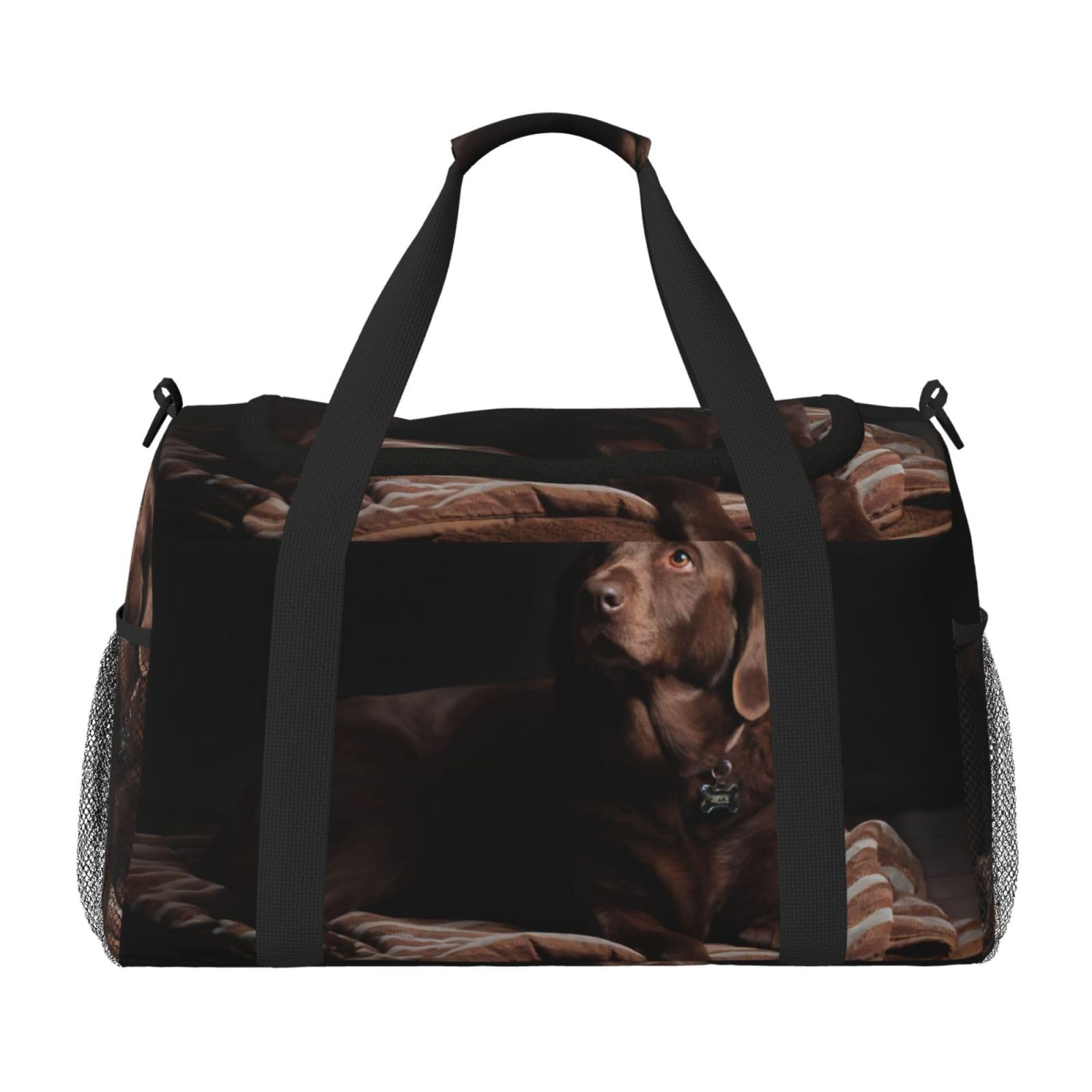 Bolsa de viaje grande, plegable, impermeable, para la playa, natación, piscina, deportes, gimnasio, color marrón