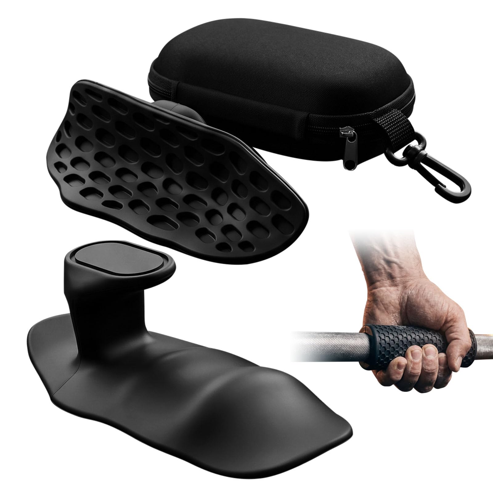 Msjuwek Premium Gym Gloves for Men & Women, Weight Lifting Hand Grips with Palm Protection, Anti-Slip Rubber Pull Up Grips for CrossFit, Dumbbell Workouts & Fitness Training, 2 Pack