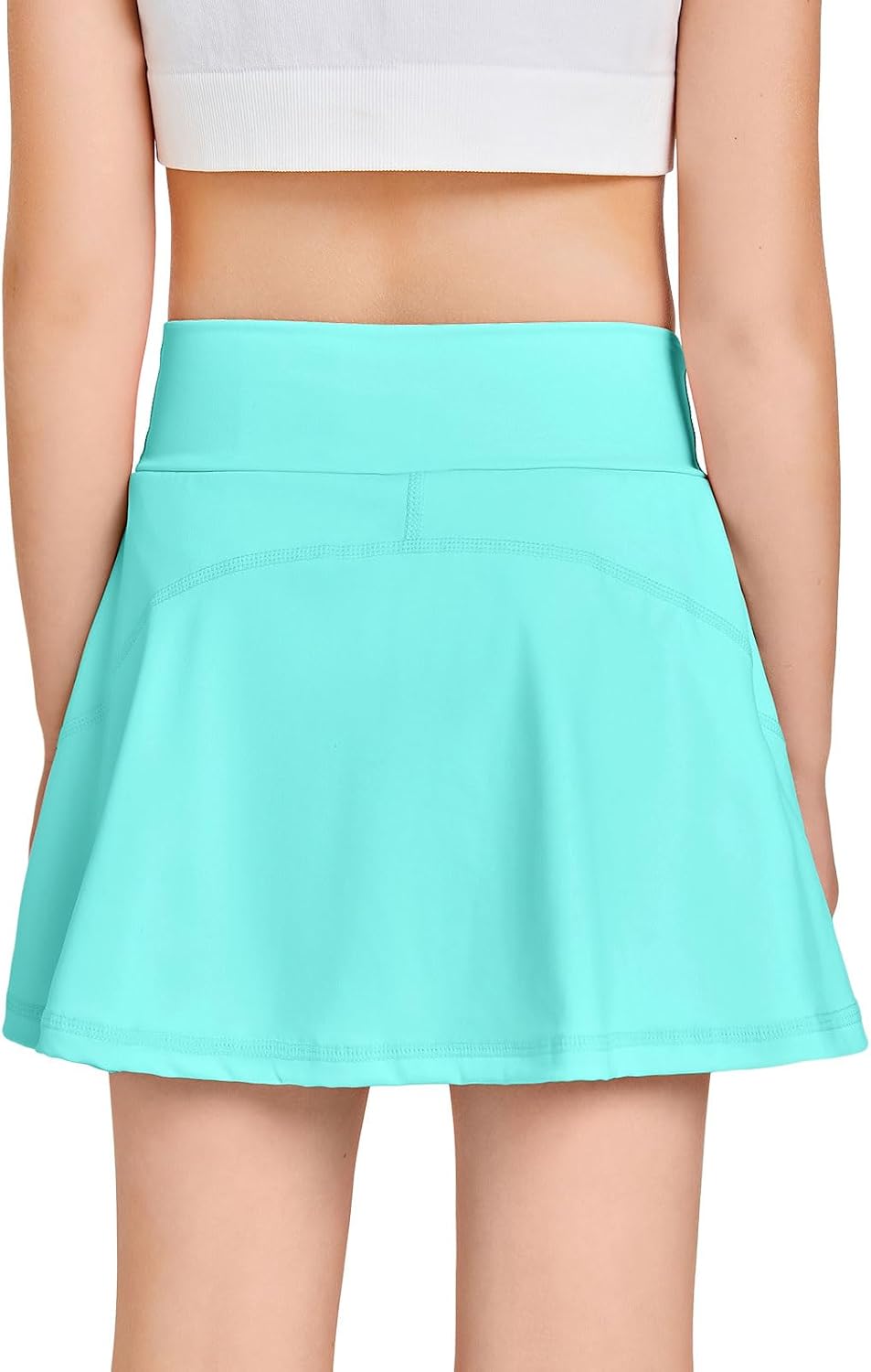 Girls Tennis Skirt with Pockets Shorts Crossover High Waisted Athletic Skorts Workout Golf Running Skirts