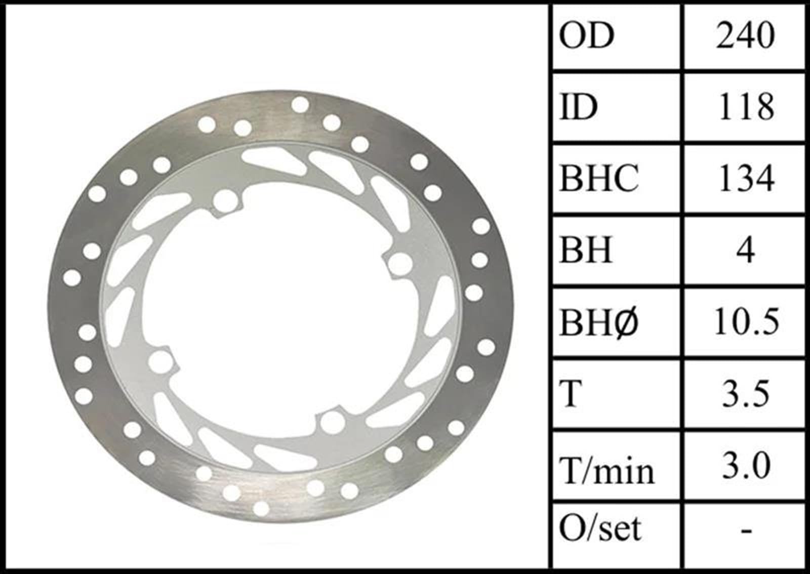 Pièce de moto Rotor De Disque Frein Avant Moto, Pour H-ONDA XLR125RW XLR125 RW XLR 125 1998 1999 2000 2001