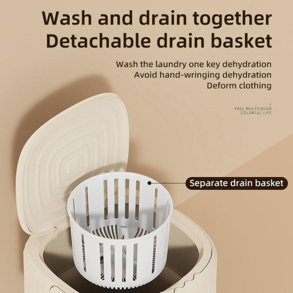 Machine A Laver Pliable, Machine A Laver Pliable avec essorage 9 L Lumière Bleue Vêtements Résistants Aux Enchevêtrements pour sous-Vêtements Et Petits Vêtements Green