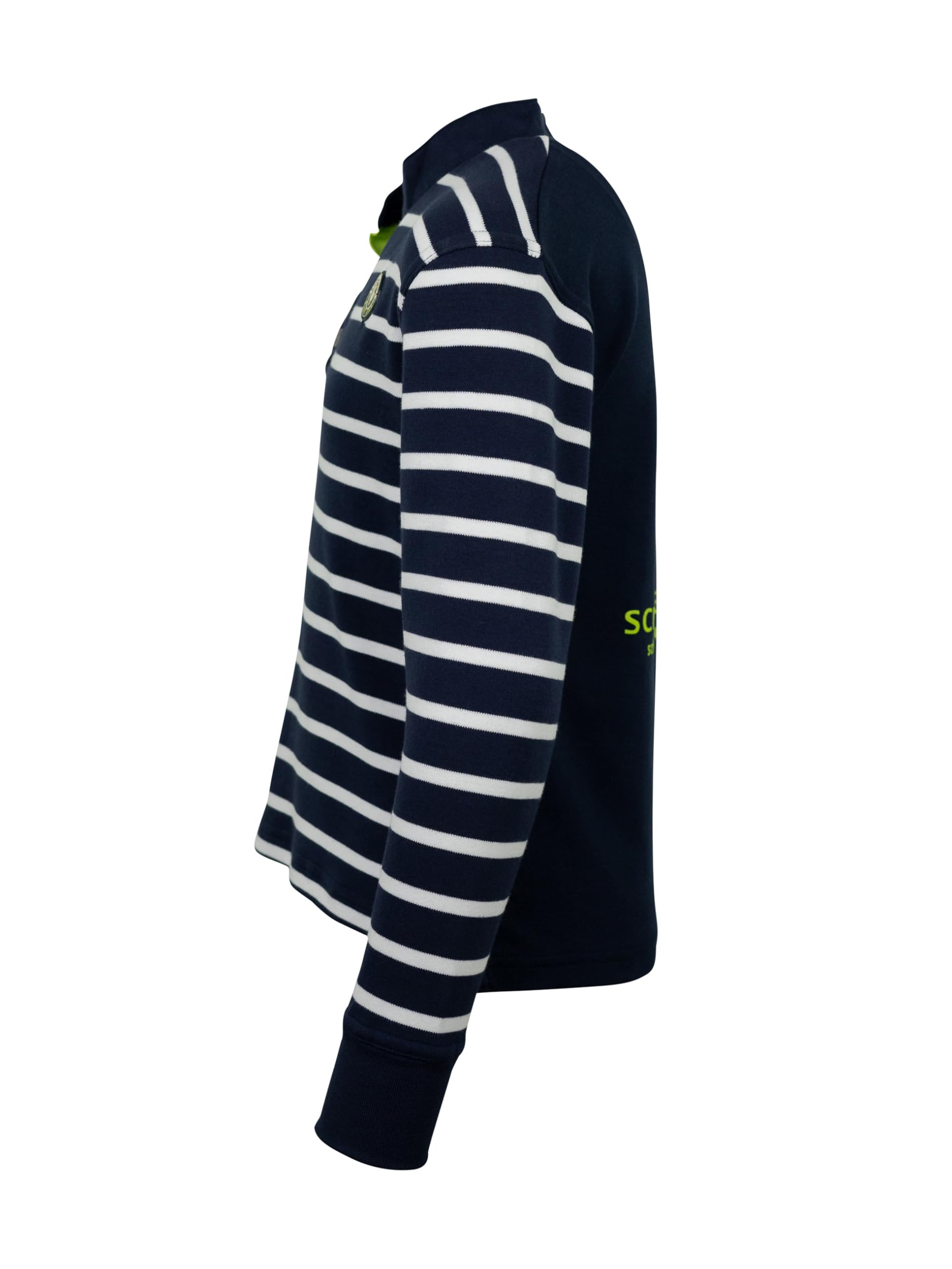 SCHIETWETTER Langarm-Pullover mit Streifen im bretonischen Look, Langarm mit Knopfleiste, 100% Baumwolle