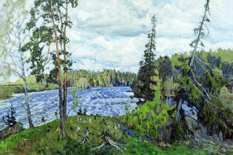 Affiche toile Stanislav Zhukovsky Avril venteux 50x70cm sans cadre