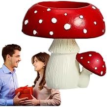 Tea Light Candle Holder | Cute Mushroom Sculptures | 7cm Red Mushroom Scented Light Holder | Table Centerpiece Decor For Votive Candles