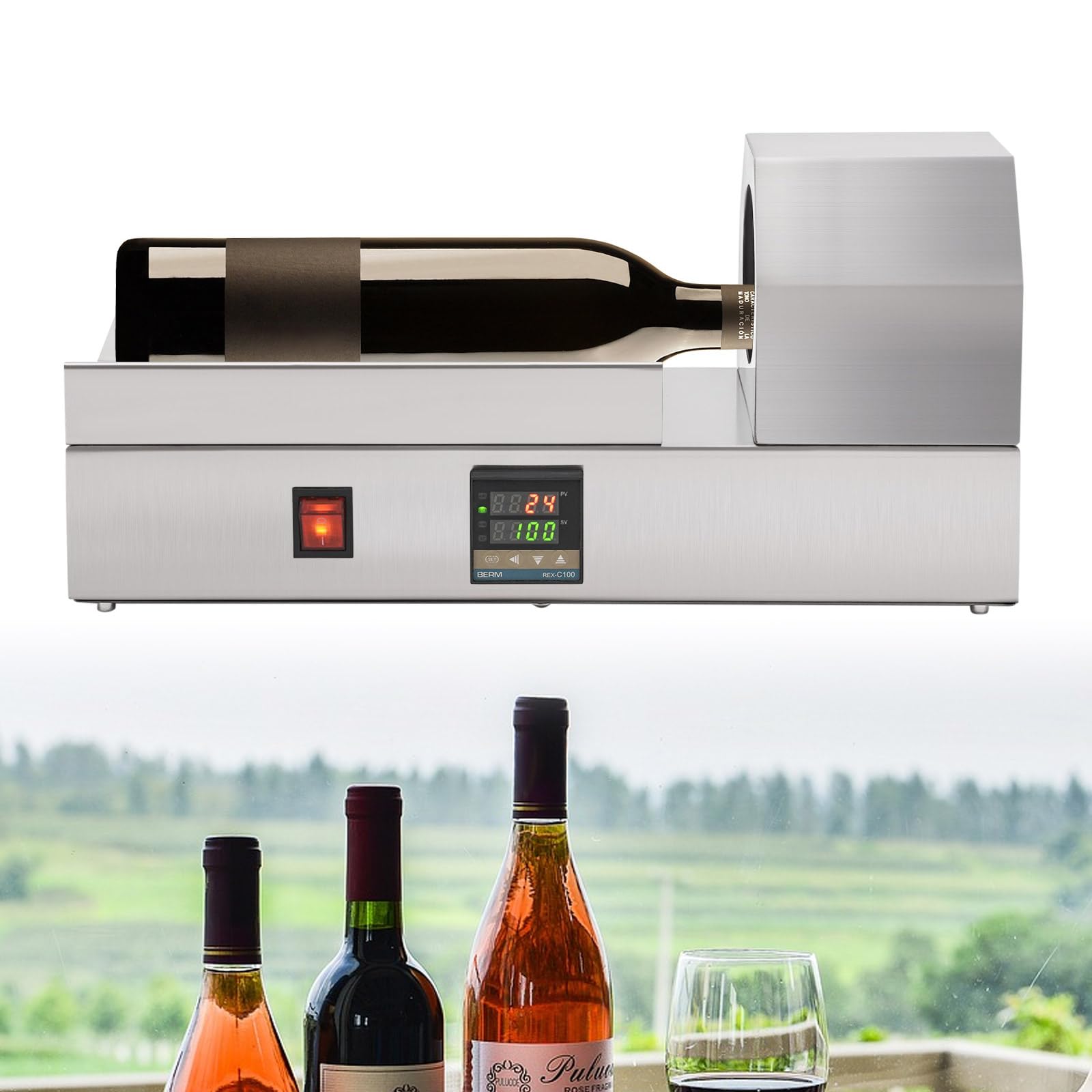 Capsula VC termoretraibile Visualizzazione Digitale Termostatica Bottiglia di vino Imballaggio Capsula Macchina per Capsule PVC con un