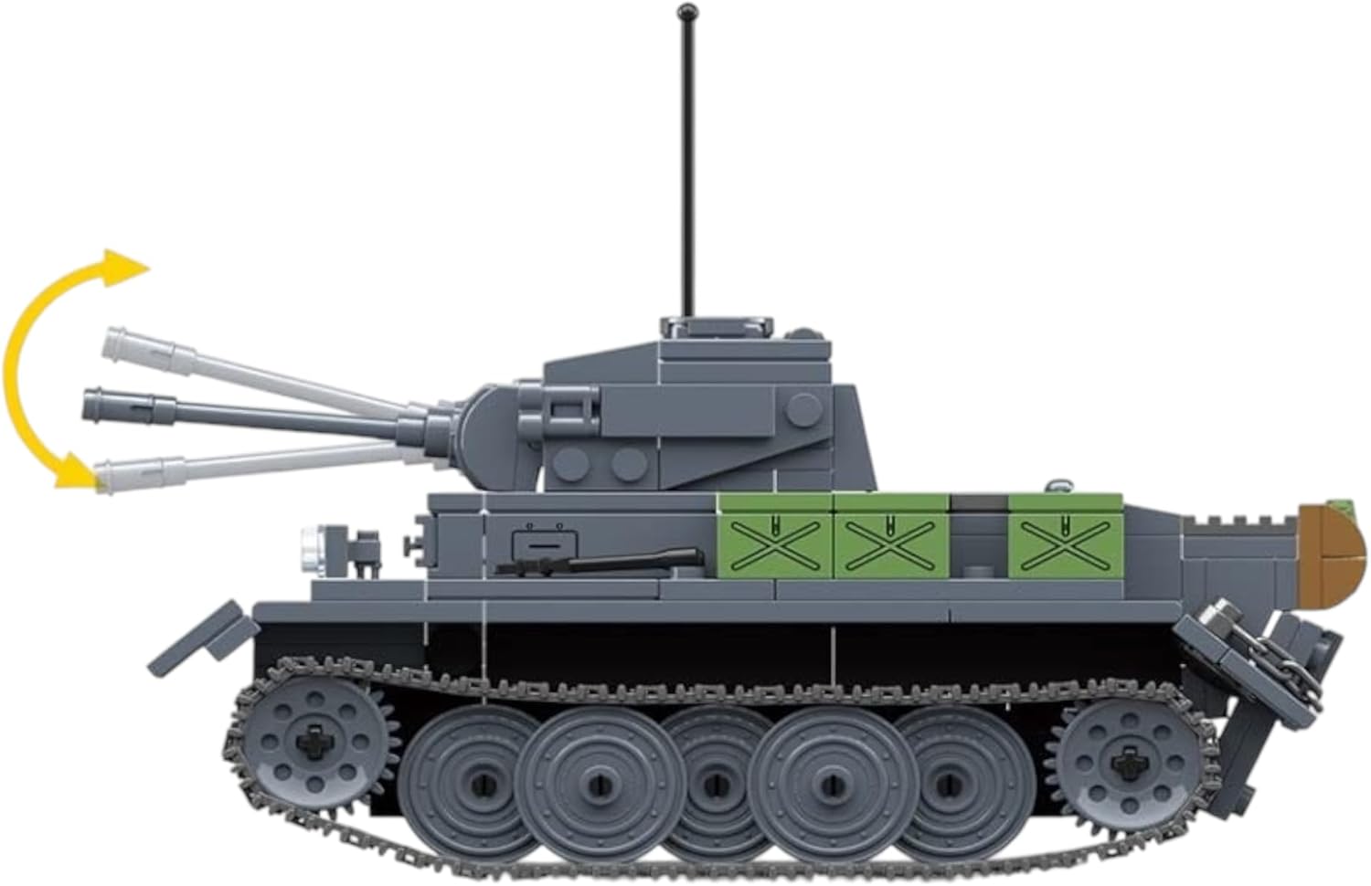 General Jim's Military Brick Building Set - WW2 German Army Panzer II AUSF L LUCHS Building Blocks Tank Model Set for World War 2, History Enthusiast, for All Building Levels