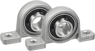 uxcell 2pcs KP002 15mm Bore Zinc Alloy Inner Ball Mounted Pillow Block Insert Bearing