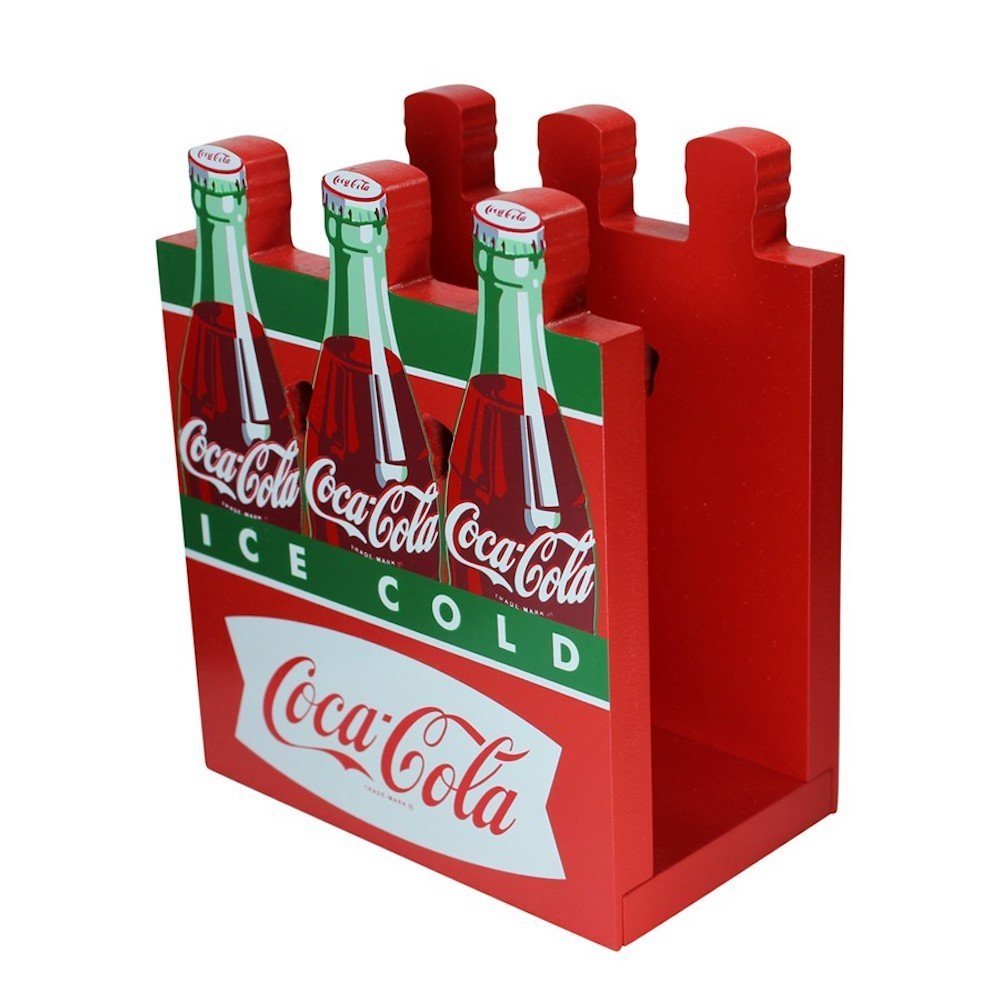 Wooden Fishtail Six Pack Coca-Cola Napkin Holder by Coca-Cola