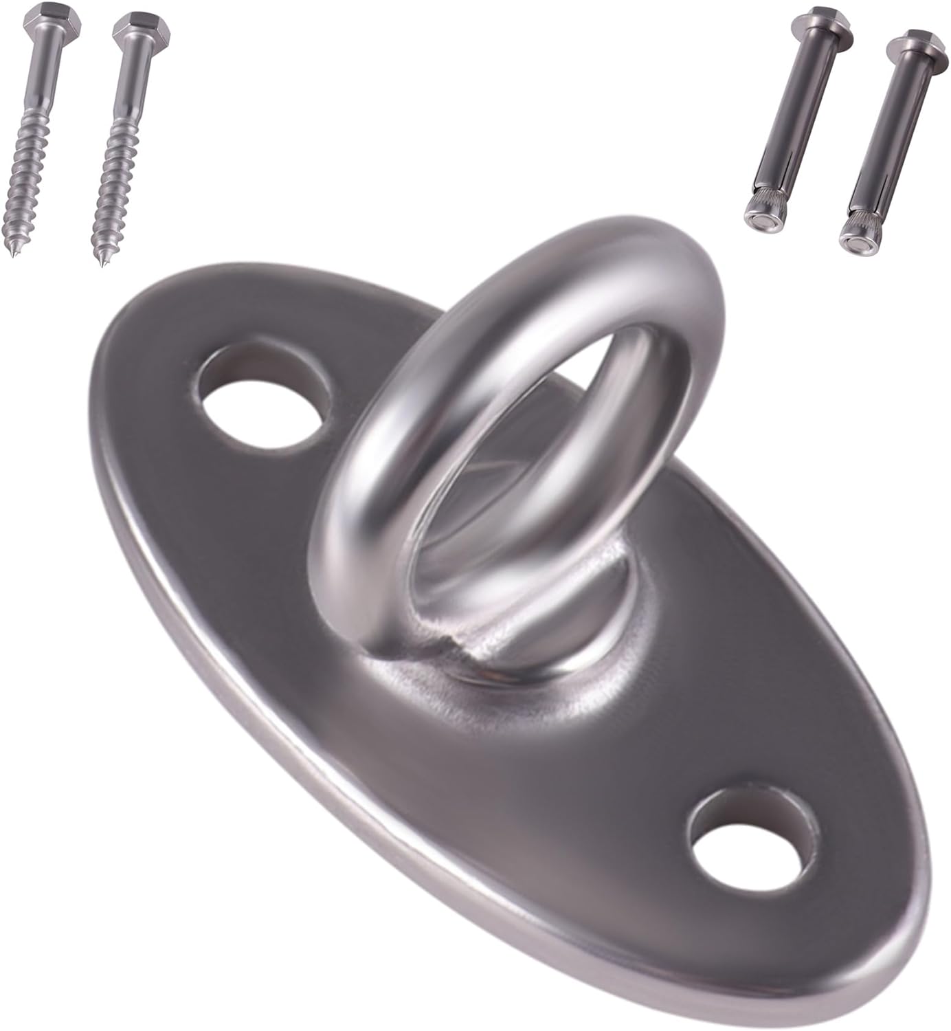 GIVIHGETI 1 Piece Wooden/Concrete Ceiling Hanger Hammock 770 lbs Capability Hanging {Hardware} Oval Bracket Set for Indoor Outside Playground Chair Yoga Rope Punch Baggage