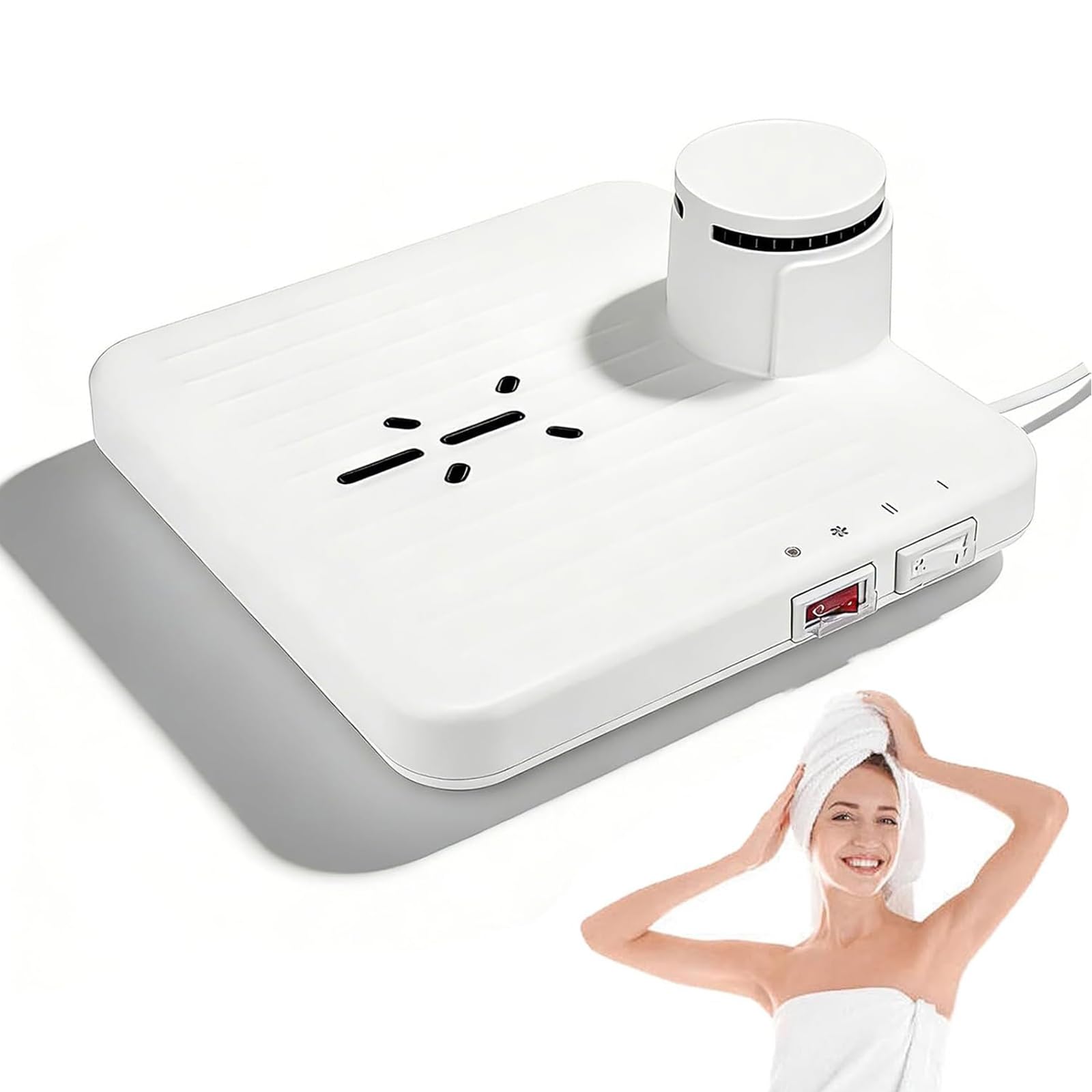Secador Corporal de 15 000 Rpm y 800 W con Función de Sensor, Secado de Cuerpo Completo Tras La Ducha, 2 Velocidades Ajustables (aire Frío/cálido), Secador de Pie Resistente al Agua para el Baño