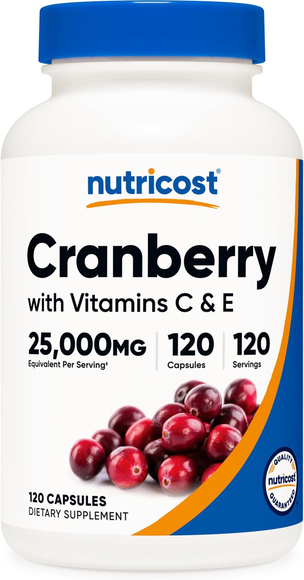 Cranberry Extract (25,000mg) (120 Capsules) with Vitamin C & Vitamin E
