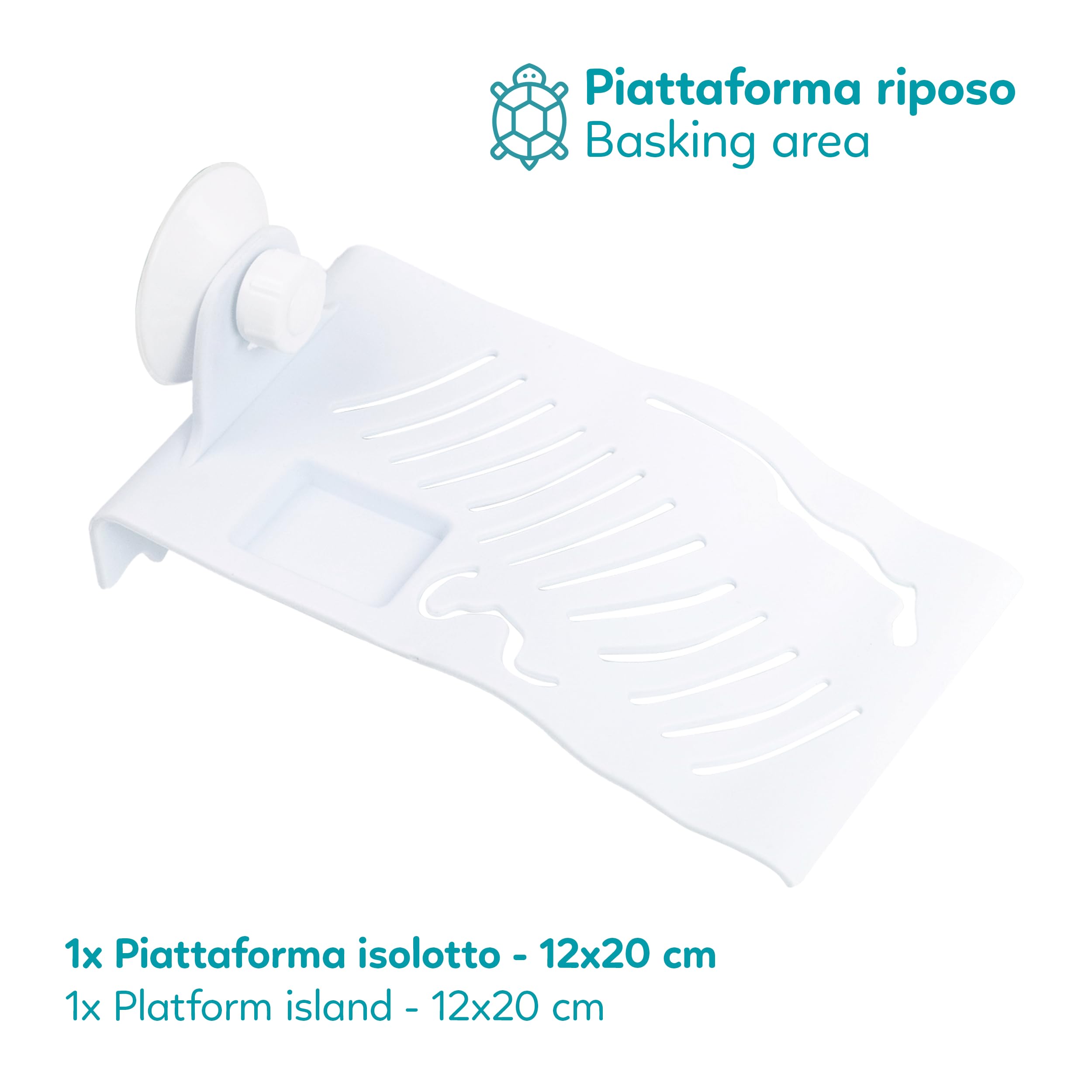 AQPET Tartarughiera in Vetro con Coperchio E Isola per Tartarughe d'Acqua Tortuga, 60 60x30x25 cm 45 Litri
