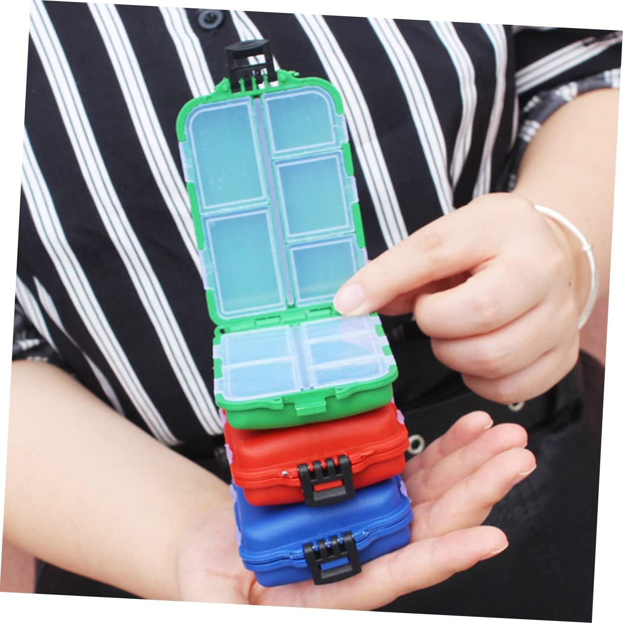 Mikikit Fishing Accessories Waterproof Lure Small Organizer Tackle Large Storage Bait Hook Case Fishing image 2