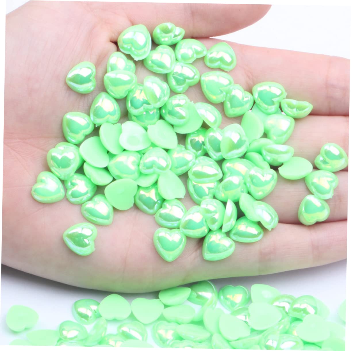 FOMIYES 5 Set Di Colla Per Nail Art A Forma Di Cuore Decorazioni Per Unghie A Forma Di Cuore in Plastica Per Il Trucco 500 Pezzi * 5