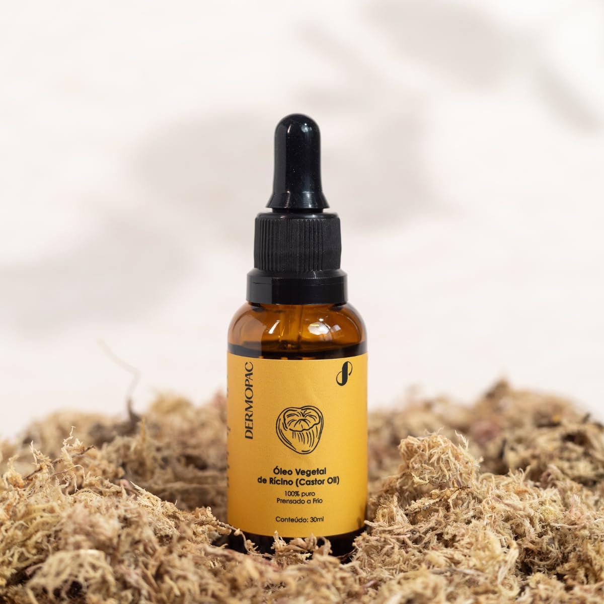 Dermopac Óleo Vegetal de Rícino 100% Puro, Prensado a Frio, para