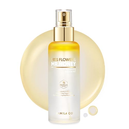 BANILA CO Miss Flower & Mr Honey Propolis Ampolis - Ampolis Mist | Spray fijador de maquillaje hidratante de doble capa para la piel nutritiva y