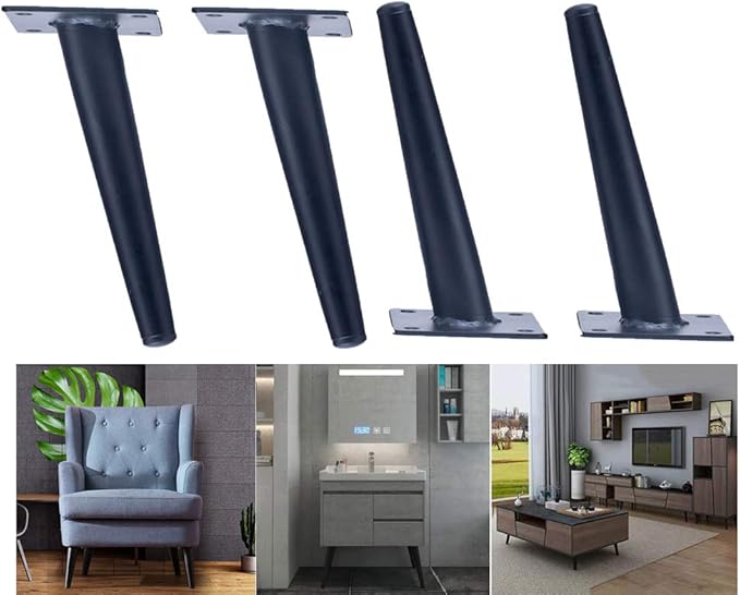 Black Metal Furniture LegsOblique Tapered Iron Furniture