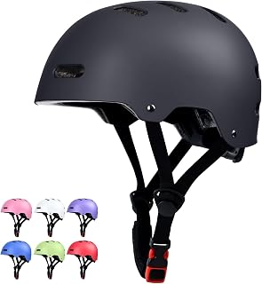 OUWOER Skateboard Bike Helmet for Adults Kids Youth - Lightweight Adjustable Multi-Sport for Bike Skate Scooter (CPSC Certified, S/M/L)