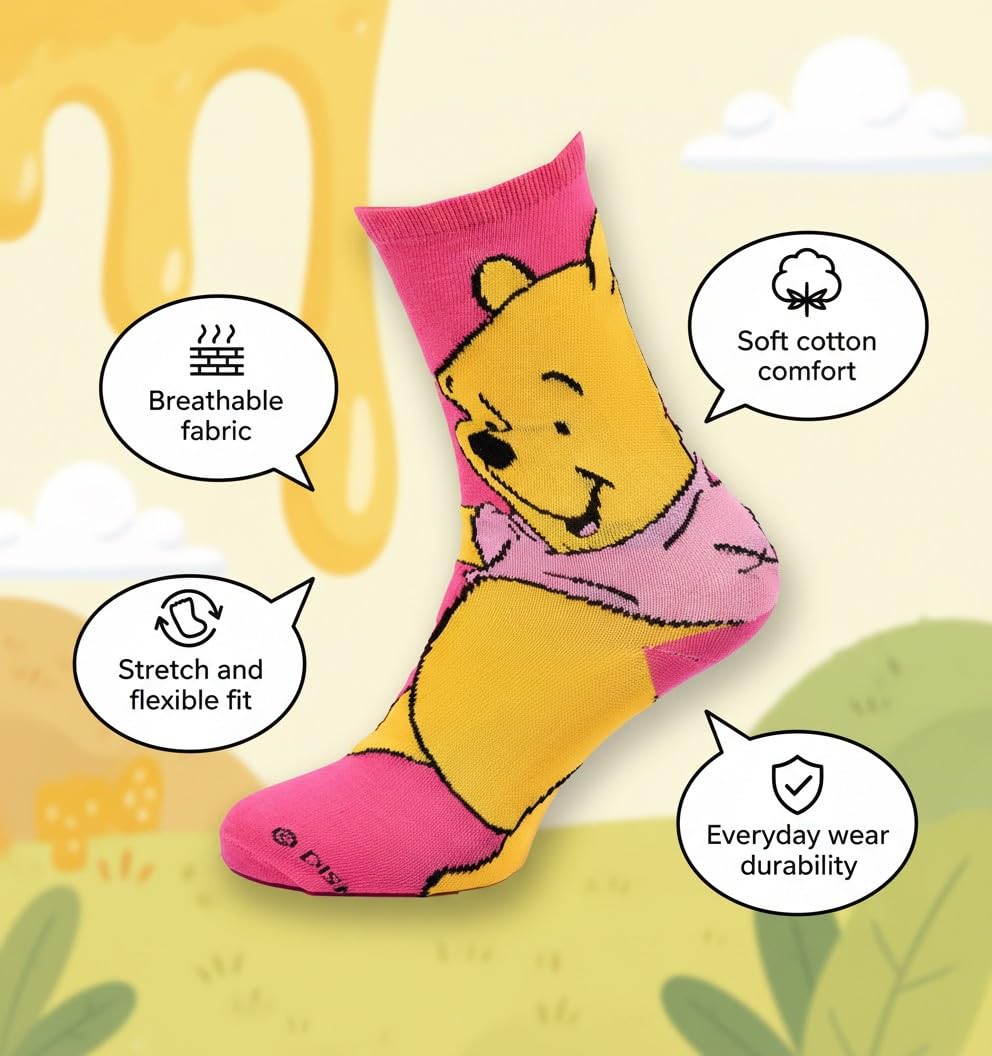 Disney – Chaussettes Femme Licence Winnie l’ourson Pack