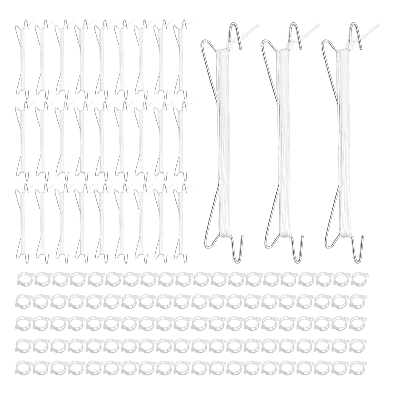 Yrreaty White Tomato Hooks Tomato Holder Hooks With String, Tomato Support Hook For Climbing Plants